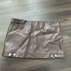 H&M Brown Tan Mini Pencil Skirt Casual